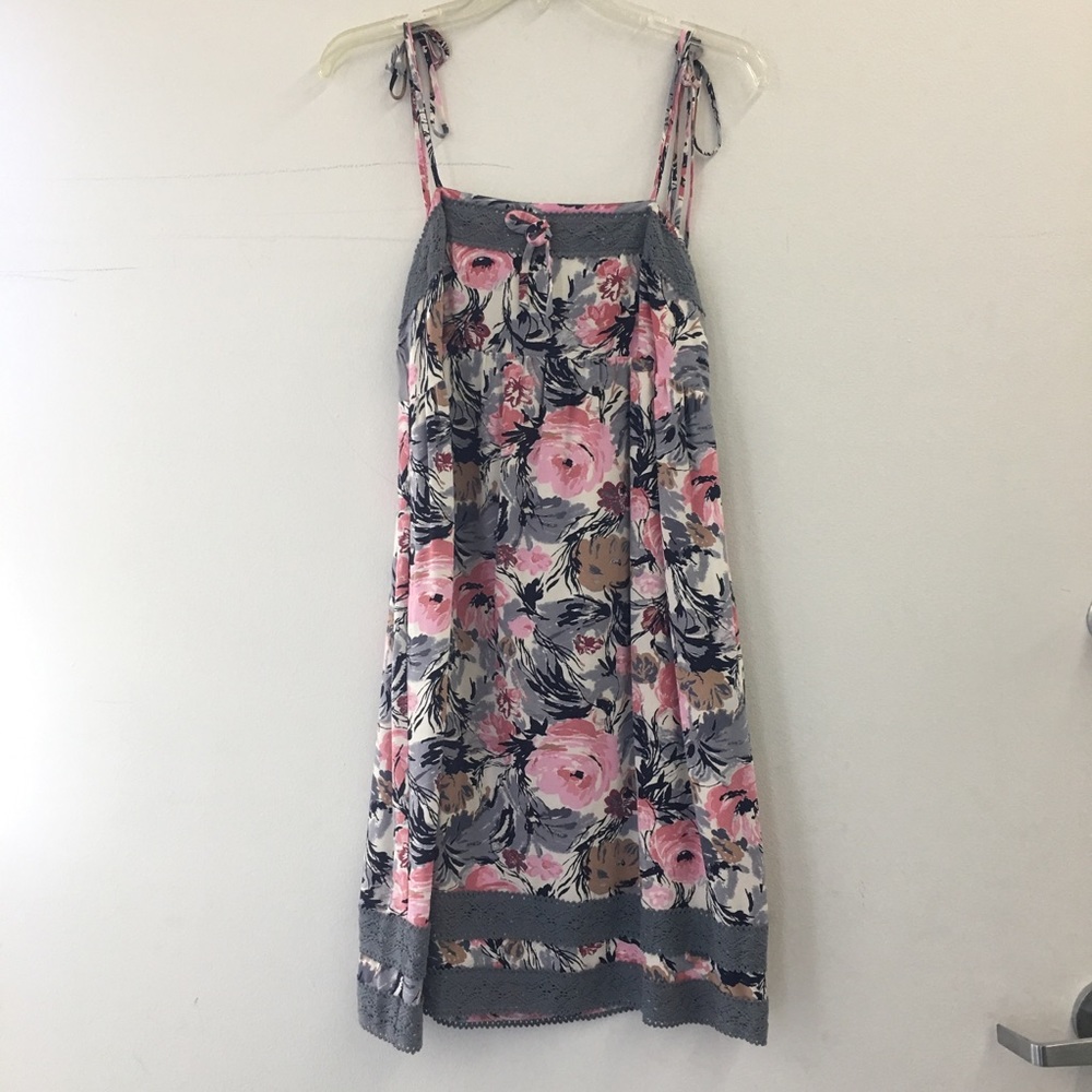 Manoush Double Hem Dress - Pink / Gray